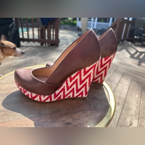 ELLA MOSS BROWN LEATHER WEDGE - EUC - Picture 3 of 8